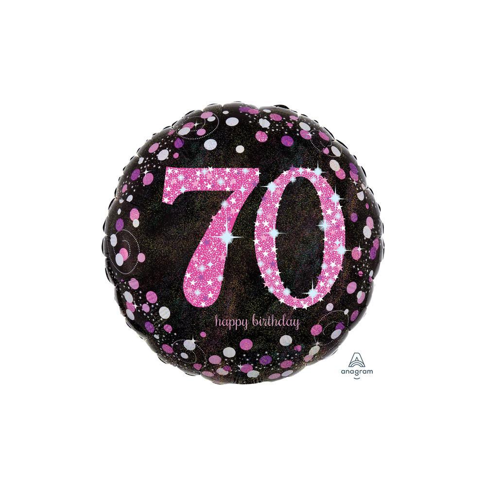anagram palloncino anagram happy birthday 70 pink celebration tondo standardshape 18