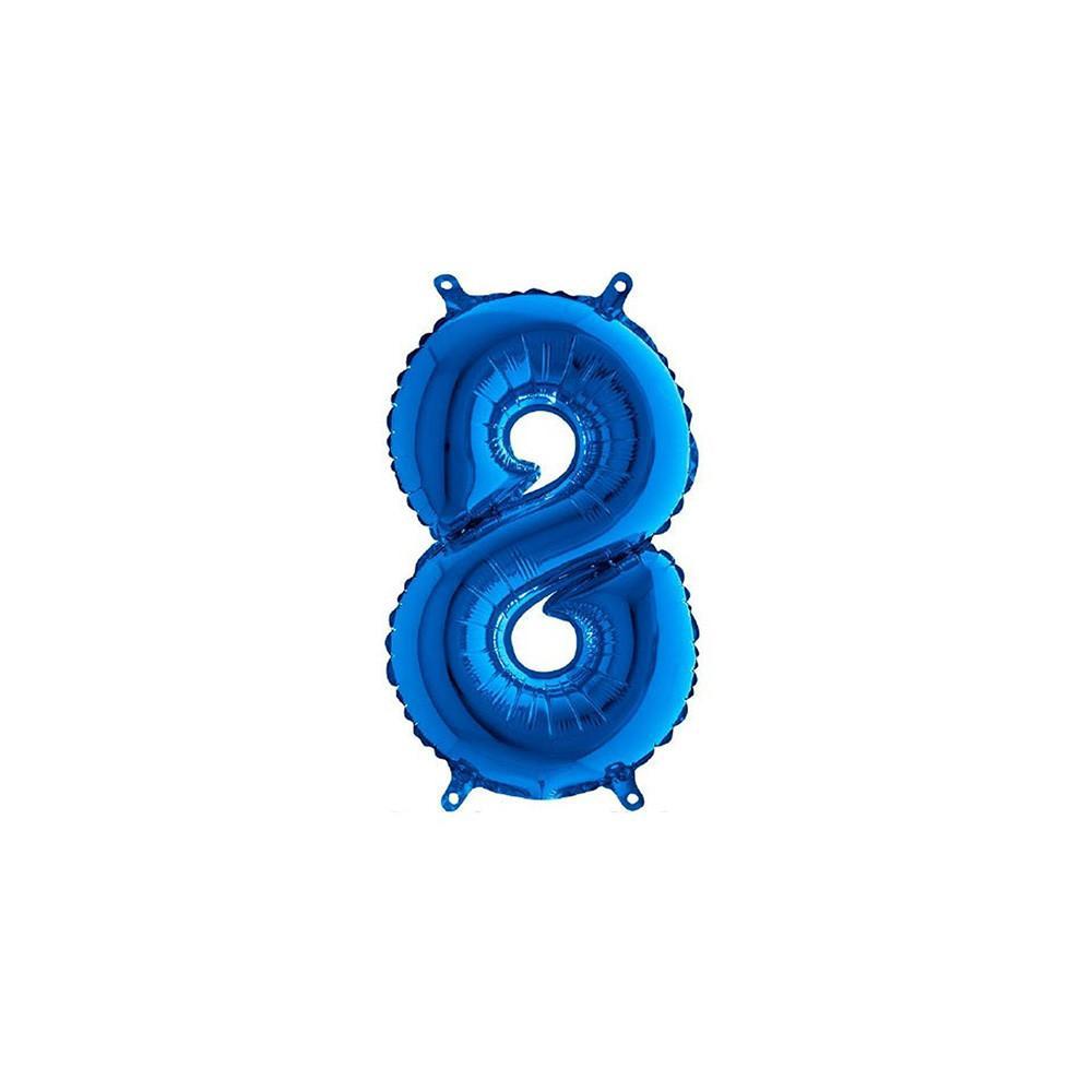 grabo palloncini grabo numero 8 blu minishape 14