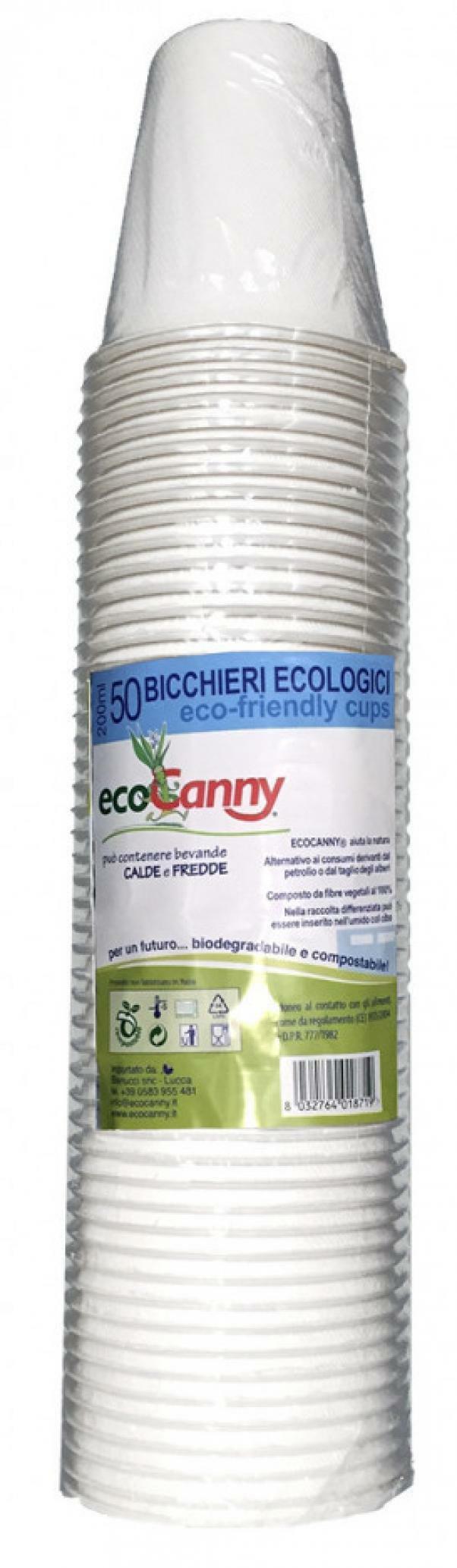 ecocanny eco bicchieri 200ml - 20 pack da 50 pz