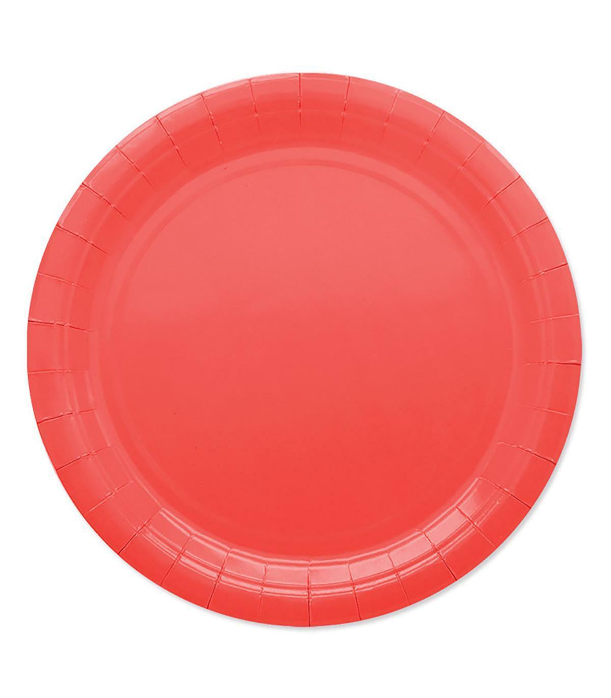 big party 25 piatti ecolor rossi 24cm