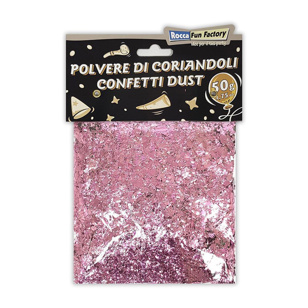 rocca fun factory polvere di coriandoli rosa 50g - 1,75oz. 1 bustina da 50g.