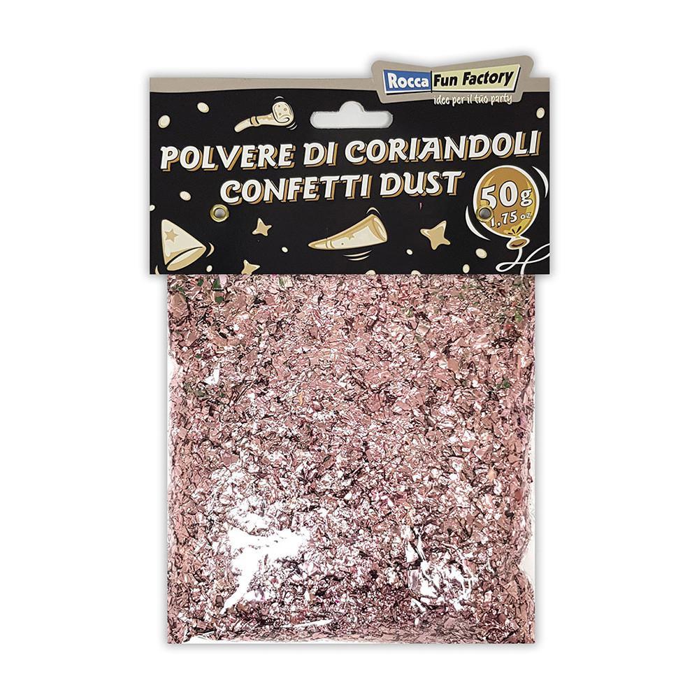 rocca fun factory polvere di coriandoli rosa gold 50g - 1,75oz. 1 bustina da 50g.