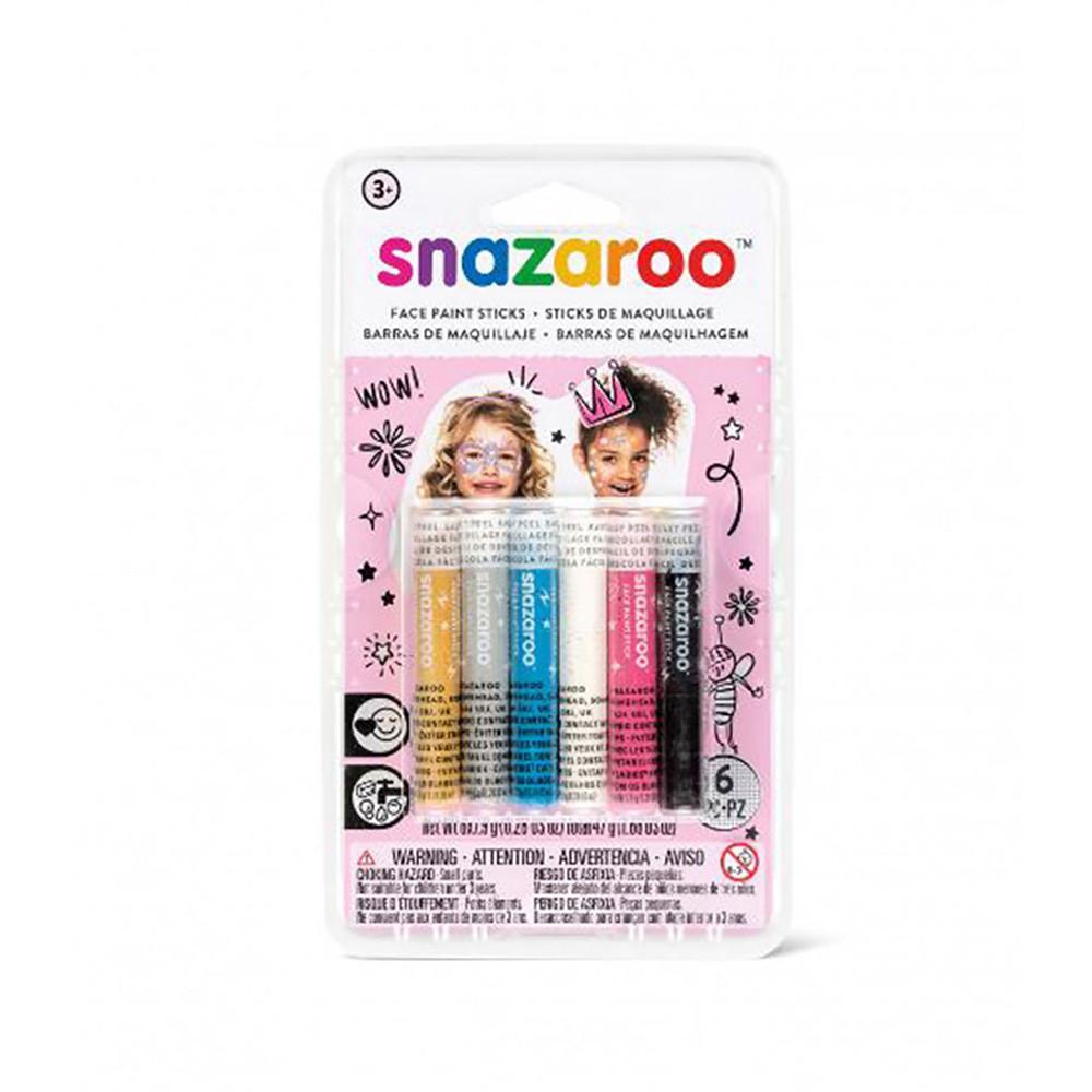 snazaroo 6 stick colori per viso ragazza snazaroo 6 stick colori per viso ragazza . 1pz