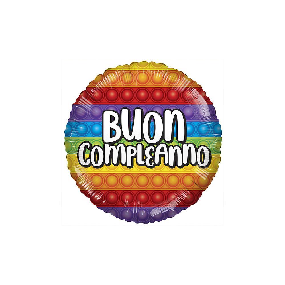 Palloncino 18 mylar Rainbow Confetti 90 anni