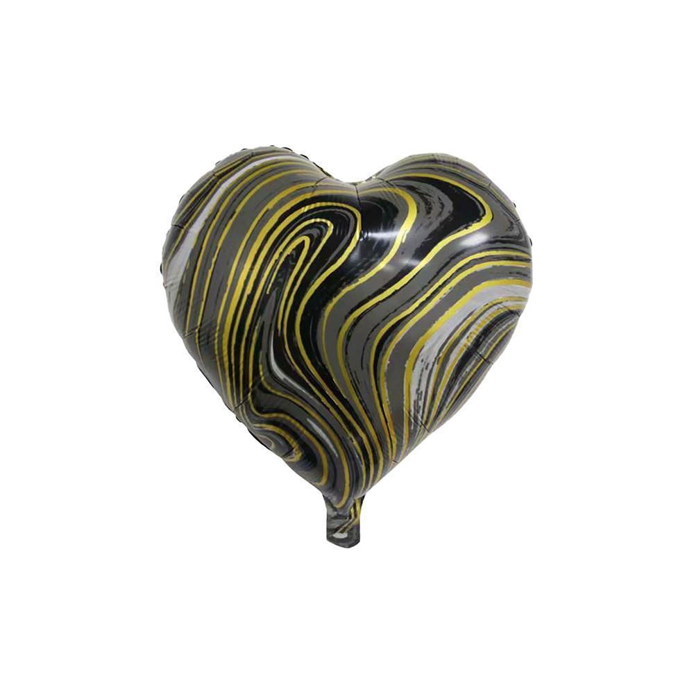 Rocca Fun Factory Palloncino Rocca Fun Factory Cuore Marmorizzato Nero  18-45cm. 1pz