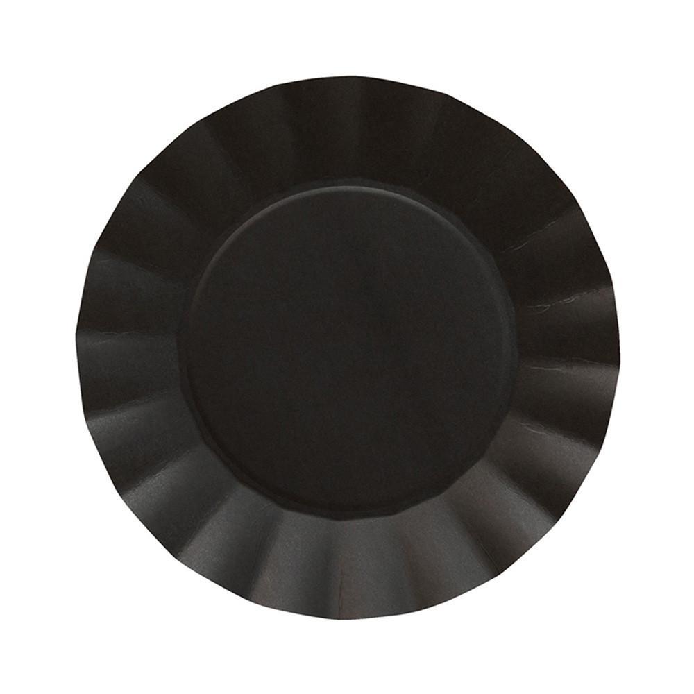 ex. tra. piatti compostabili grandi colore nero ø24,5cm. 20pz