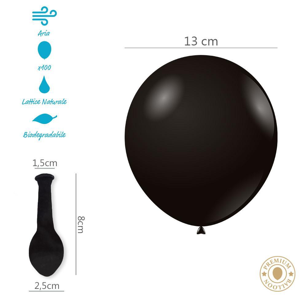 rocca fun factory palloncini nero pastello da 13cm. 100pz