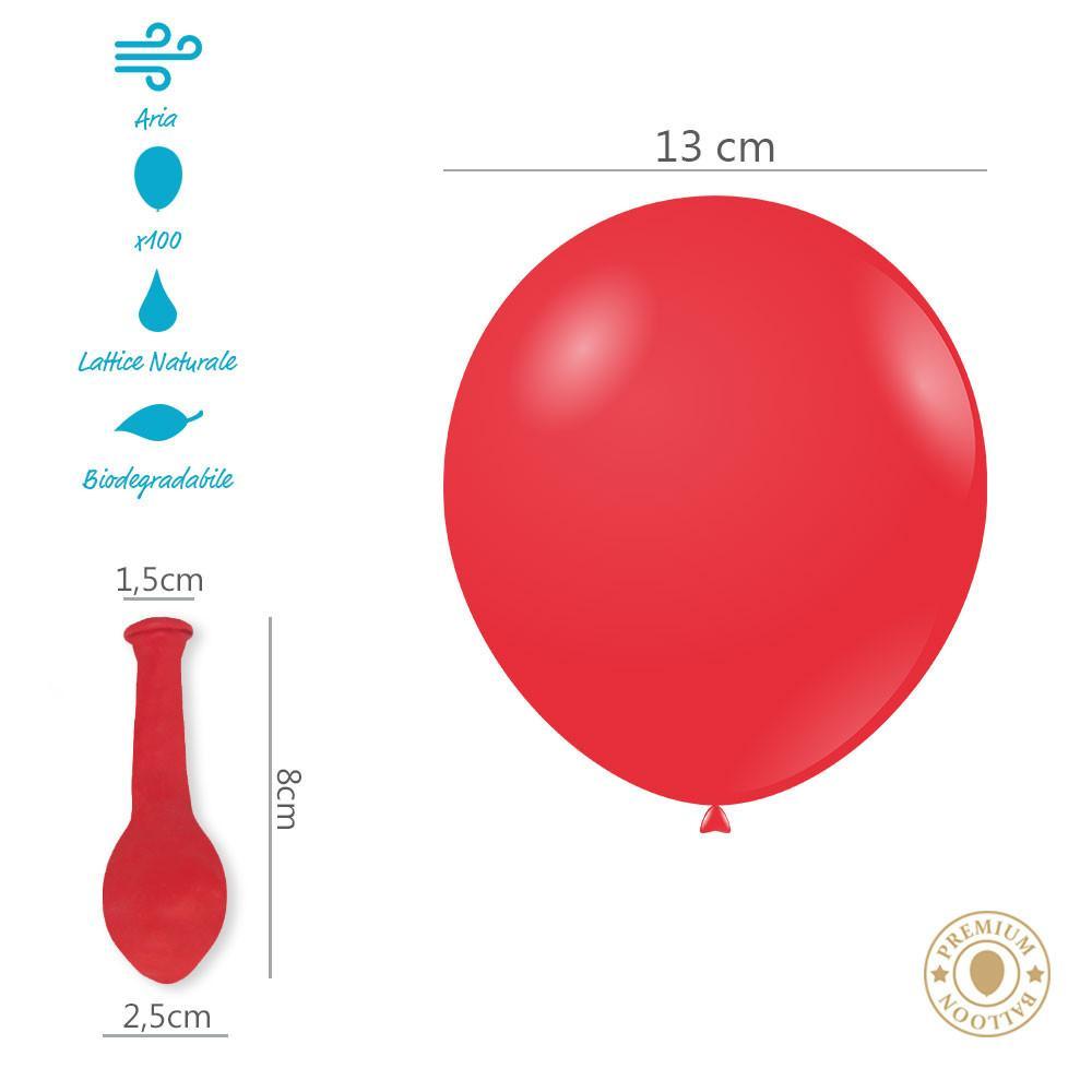 rocca fun factory palloncini rosso chiaro pastello da 13cm. 100pz