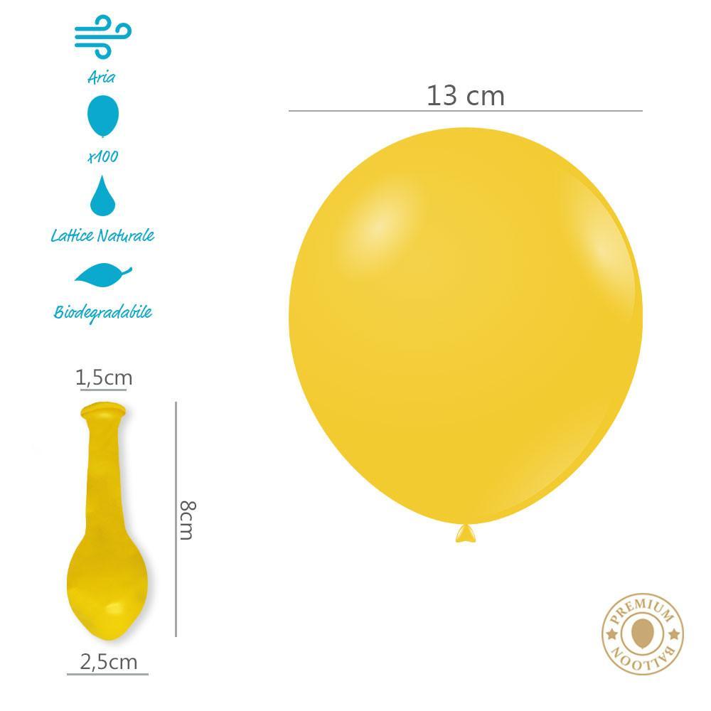 rocca fun factory palloncini giallo limone pastello da 13cm. 100pz