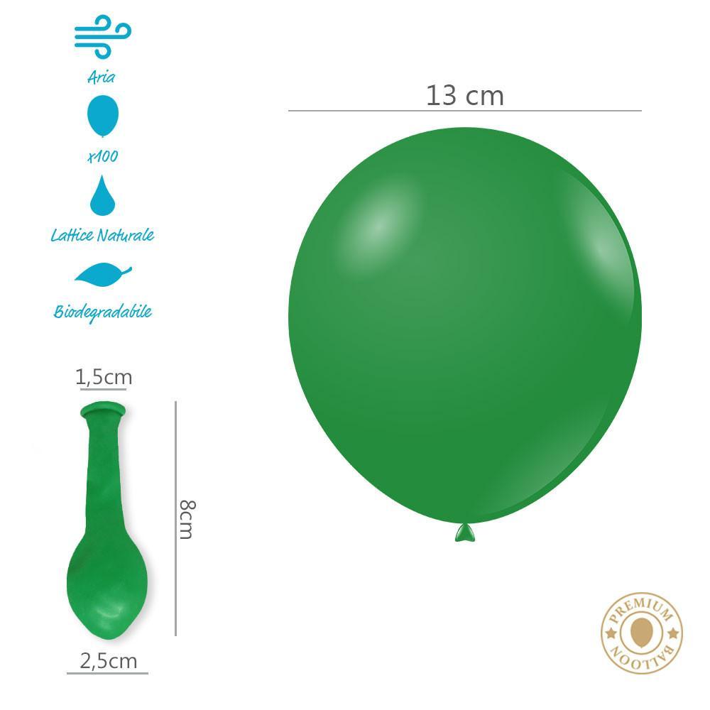 rocca fun factory palloncini verde bottiglia pastello da 13cm. 100pz