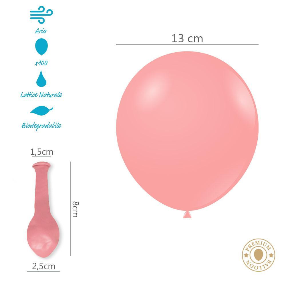 rocca fun factory palloncini rosa baby pastello da 13cm. 100pz