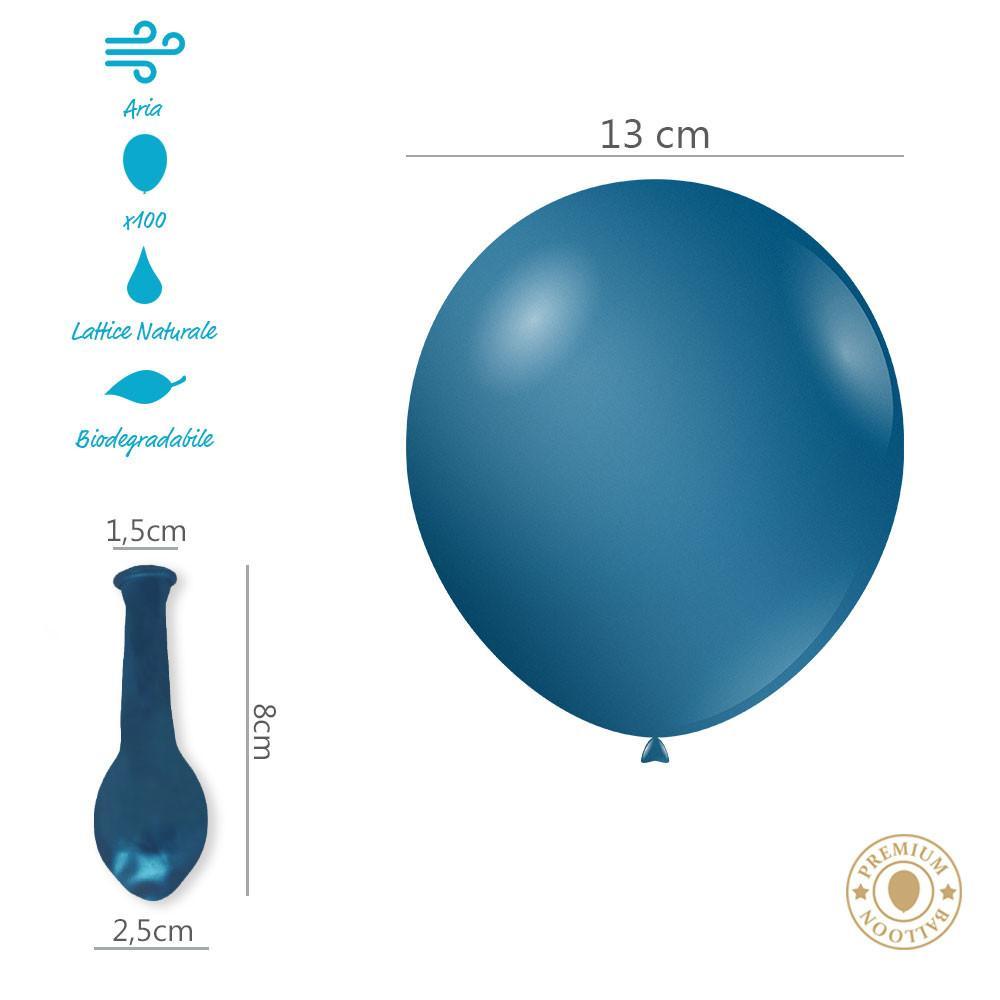 rocca fun factory palloncini blu royal metallizzato da 13cm. 100pz