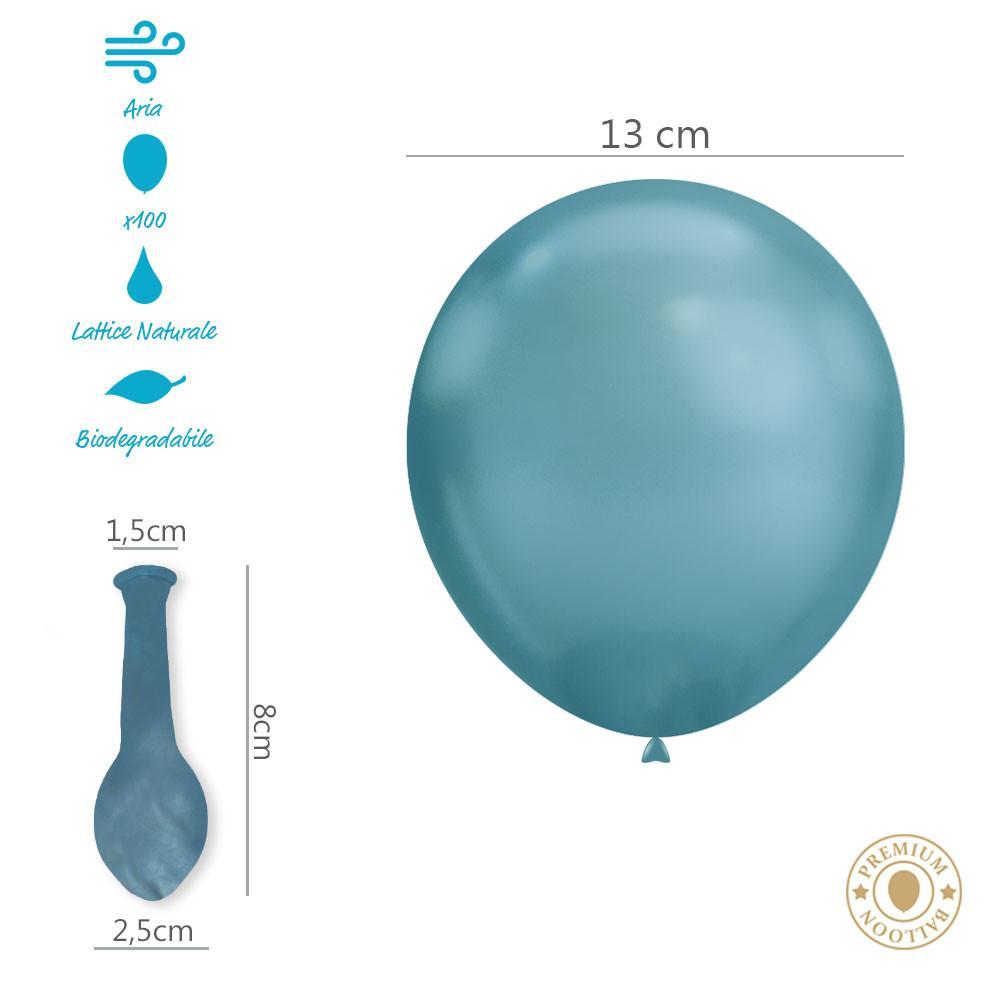 rocca fun factory palloncini blu chrome da 13cm. 100pz