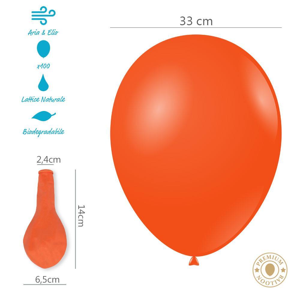 rocca fun factory palloncini arancione pastello da 33cm. 100pz
