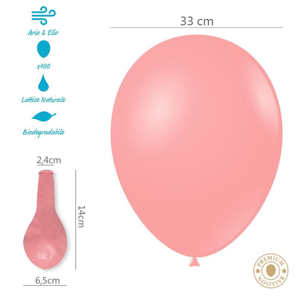 rocca fun factory palloncini rosa baby pastello da 33cm. 100pz