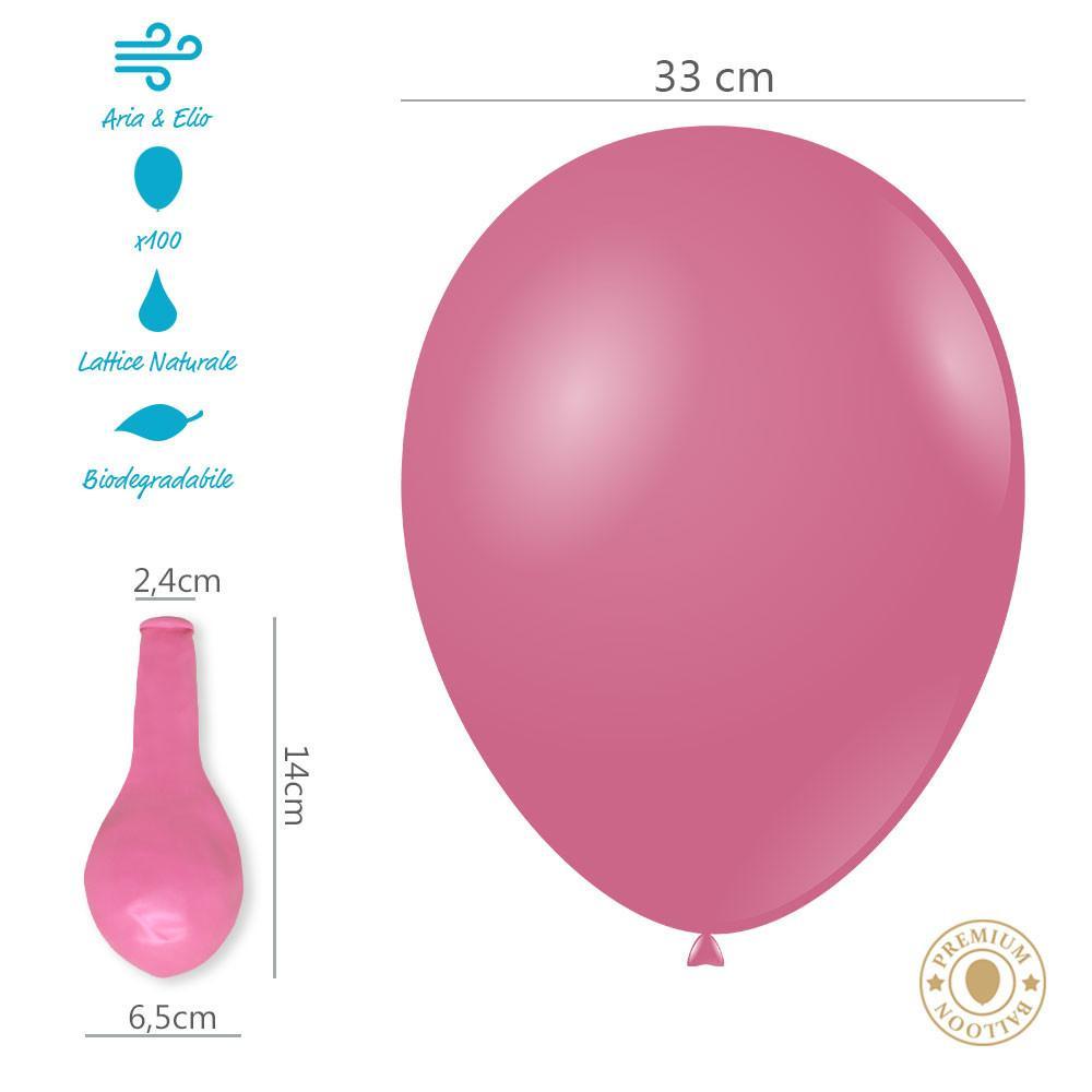 rocca fun factory palloncini rosa pastello da 33cm. 100pz