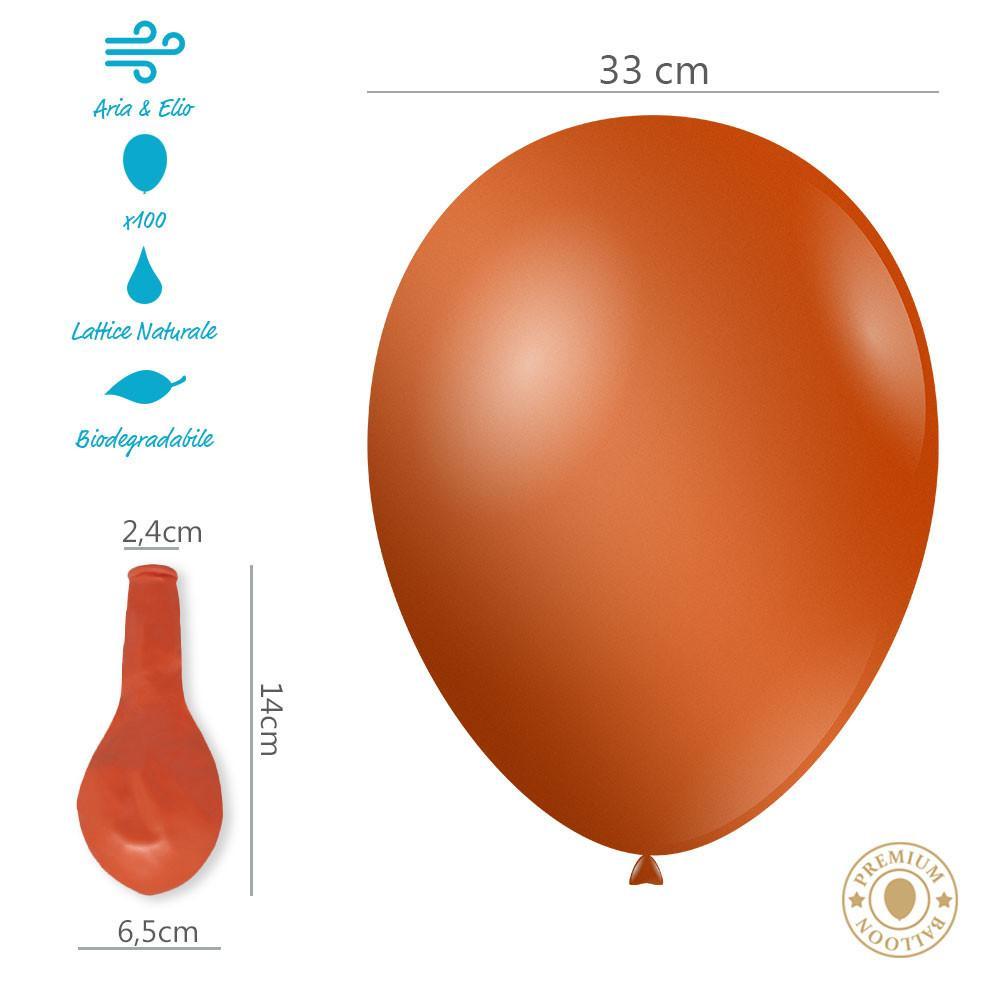 rocca fun factory palloncini arancione metallizzato da 33cm. 100pz