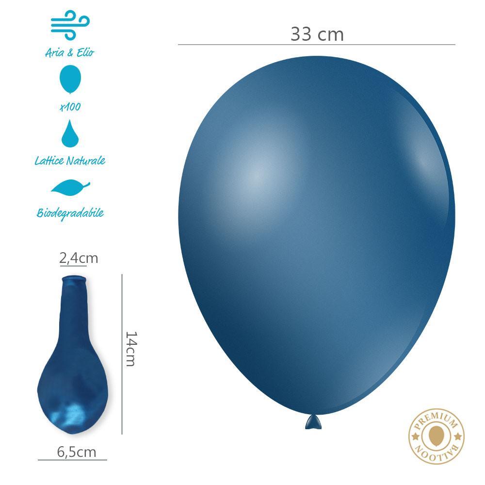 rocca fun factory palloncini blu royal metallizzato da 33cm. 100pz