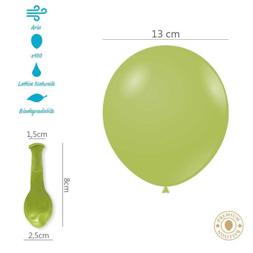cl palloncini verde oliva pastello da 13cm. 100pz