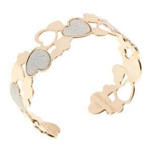 Brazalete rosa con corazones de purpurina