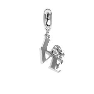 Charm con palabra ""love"" y circonitas