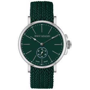 Reloj con esfera verde y correa de nailon perlón verde