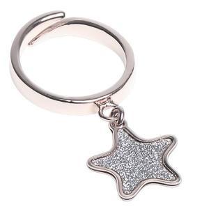 Anillo ajustable con estrella brillante