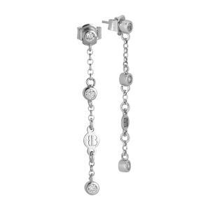 Pendientes colgantes de circonitas talla diamante