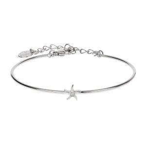 Pulsera semirrígida con estrella y circonita engastada