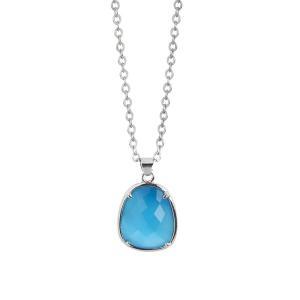 Collar con cristal facetado suizo