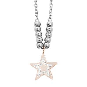 Collar bicolor con estrella colgante