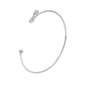 Pulsera rígida abierta con símbolo del infinito