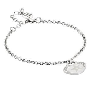 Pulsera con colgante de corazón y estrella