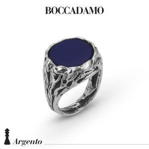 Anillo sello con ágata azul