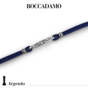 Pulsera con doble cordón de cuero trenzado azul y plata