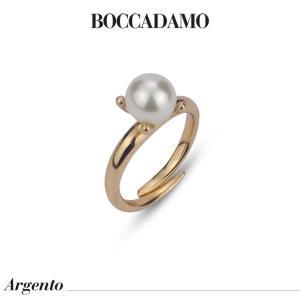 Anillo solitario bañado en oro amarillo con perla