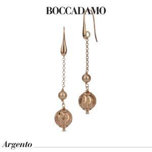 Pendientes colgantes con perla de color oro rosa y esfera diamantada