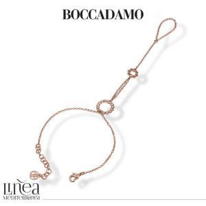 Pulsera de cadena con anillo bañada en oro rosa