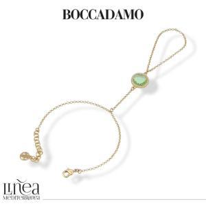 Pulsera de cadena con anillo, cristal crisolita y circonitas