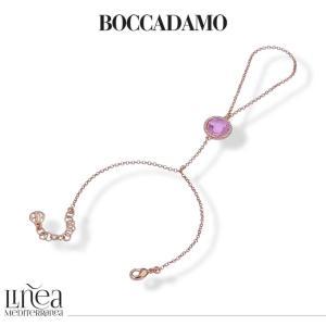 Pulsera de cadena con anillo, cristal turmalina rosa y circonitas