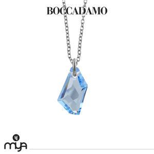 Collar con cristal geométrico color aguamarina