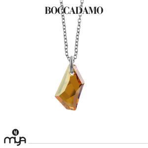 Collar con cristal geométrico color cobre