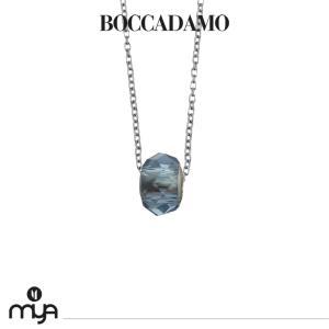 Collar con cristal color azul denim