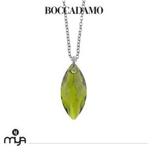 Collar con cristal talla marquesa color olivino