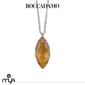 Collar con cristal talla marquesa color cobre