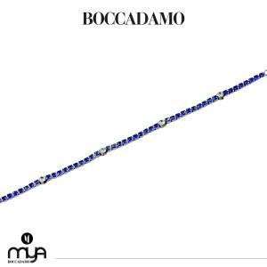 Pulsera tenis de circonitas azul zafiro y blancas