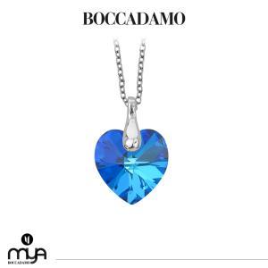 Collar con corazón azul bermuda