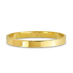 Jj/br20 brazalete rígido bañado en oro amarillo