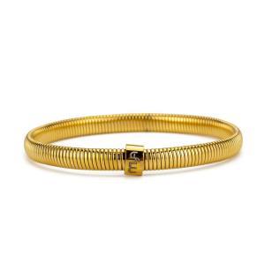 Jj/br26 brazalete tubogas bañado en oro amarillo