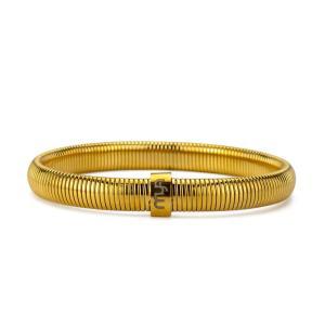 Jj/br29 brazalete tubogas bañado en oro amarillo